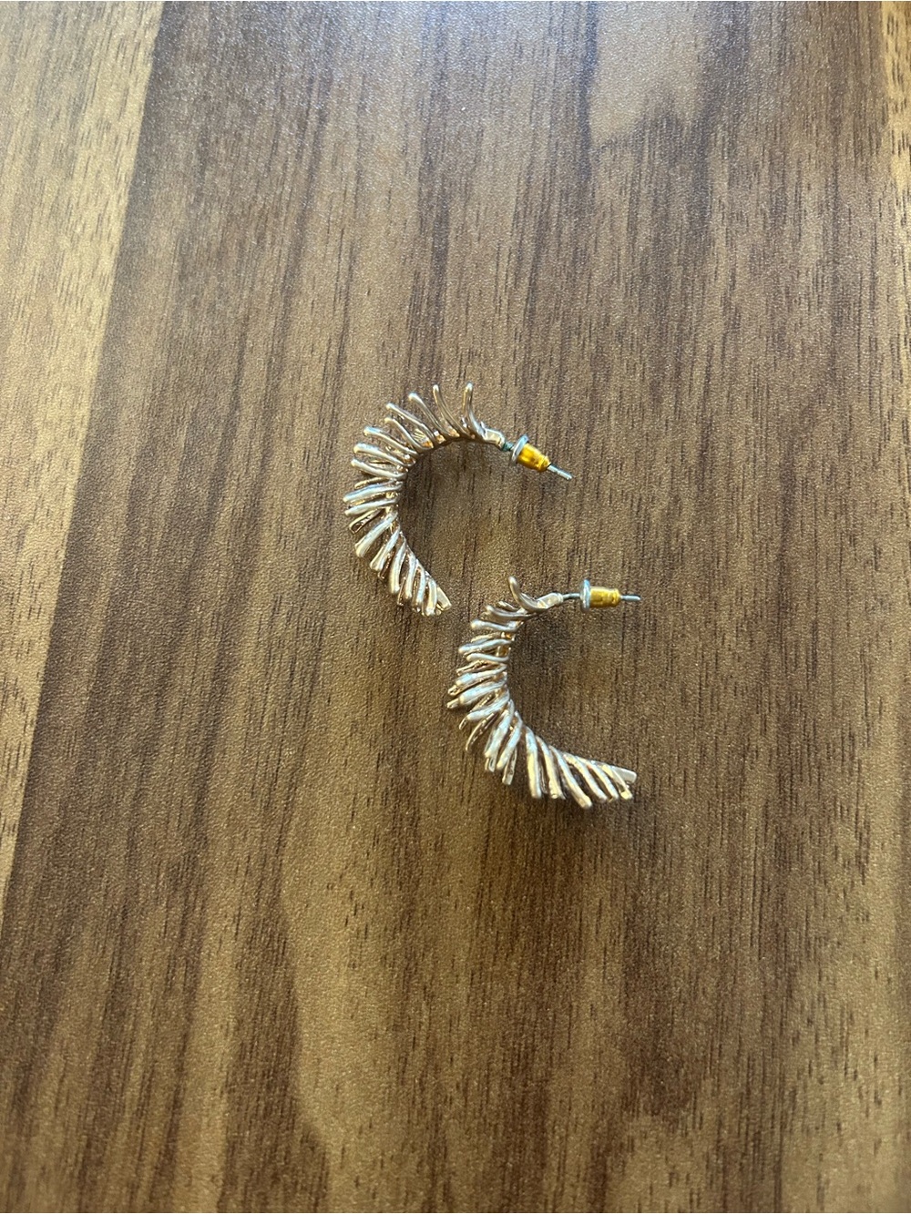 Express Gold-Tone Sculpted Hoop Earrings